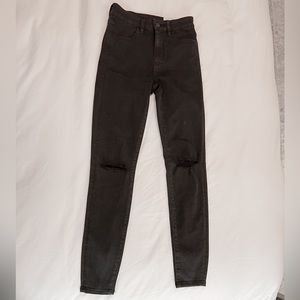 Black express jeans, black skinny jeans, black ripped jeans